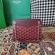 Fortok Goyard Rouette Structuré Mini bag in Burgundy Goyardine canvas 20x15x6.5 cm - 1