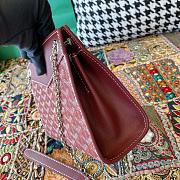 Fortok Goyard Rouette Structuré Mini bag in Burgundy Goyardine canvas 20x15x6.5 cm - 5
