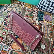 Fortok Goyard Rouette Structuré Mini bag in Burgundy Goyardine canvas 20x15x6.5 cm - 3