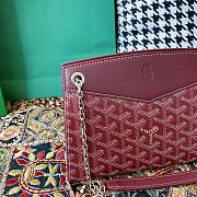 Fortok Goyard Rouette Structuré Mini bag in Burgundy Goyardine canvas 20x15x6.5 cm - 2