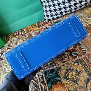 Fortok Goyard Rouette Structuré Mini bag in blue Goyardine canvas 20x15x6.5 cm - 6