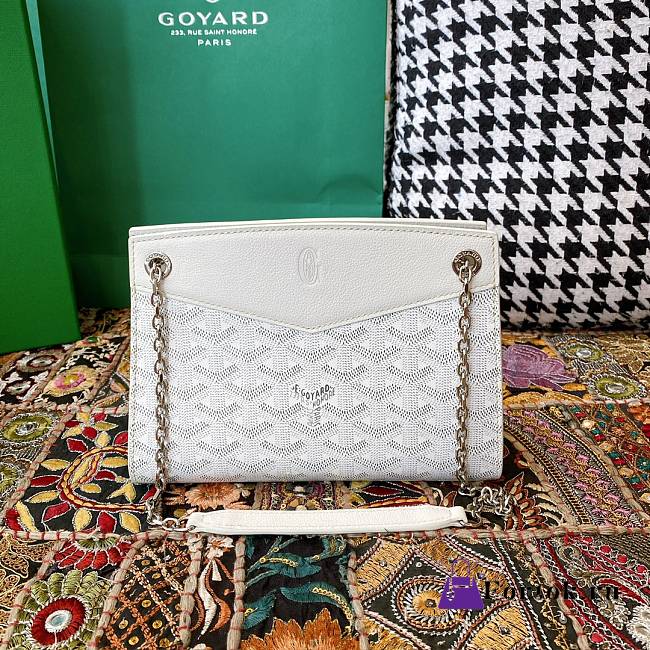 Fortok Goyard Rouette Structuré Mini bag in White Goyardine canvas 20x15x6.5 cm - 1