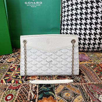 Fortok Goyard Rouette Structuré Mini bag in White Goyardine canvas 20x15x6.5 cm