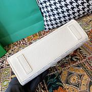 Fortok Goyard Rouette Structuré Mini bag in White Goyardine canvas 20x15x6.5 cm - 4