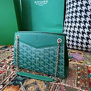 Fortok Goyard Rouette Structuré Mini bag in green Goyardine canvas 20x15x6.5 cm - 6