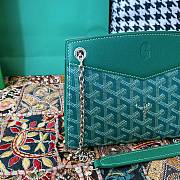 Fortok Goyard Rouette Structuré Mini bag in green Goyardine canvas 20x15x6.5 cm - 4