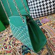 Fortok Goyard Rouette Structuré Mini bag in green Goyardine canvas 20x15x6.5 cm - 5