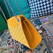 Fortok Goyard Rouette Structuré Mini bag in yellow Goyardine canvas 20x15x6.5 cm - 6