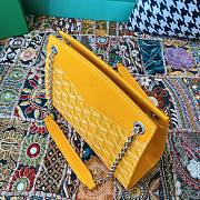 Fortok Goyard Rouette Structuré Mini bag in yellow Goyardine canvas 20x15x6.5 cm - 5