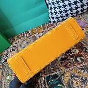 Fortok Goyard Rouette Structuré Mini bag in yellow Goyardine canvas 20x15x6.5 cm - 4
