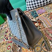 Fortok Goyard Rouette Structuré Mini bag in black blue Goyardine canvas 20x15x6.5 cm - 6