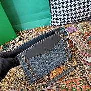 Fortok Goyard Rouette Structuré Mini bag in black blue Goyardine canvas 20x15x6.5 cm - 3