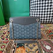 Fortok Goyard Rouette Structuré Mini bag in black blue Goyardine canvas 20x15x6.5 cm - 1