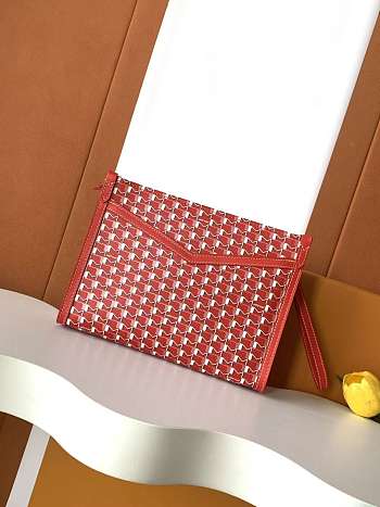 Fortok Moynat Nomade Pouch Red 25.5 x 18 x 6.5 cm