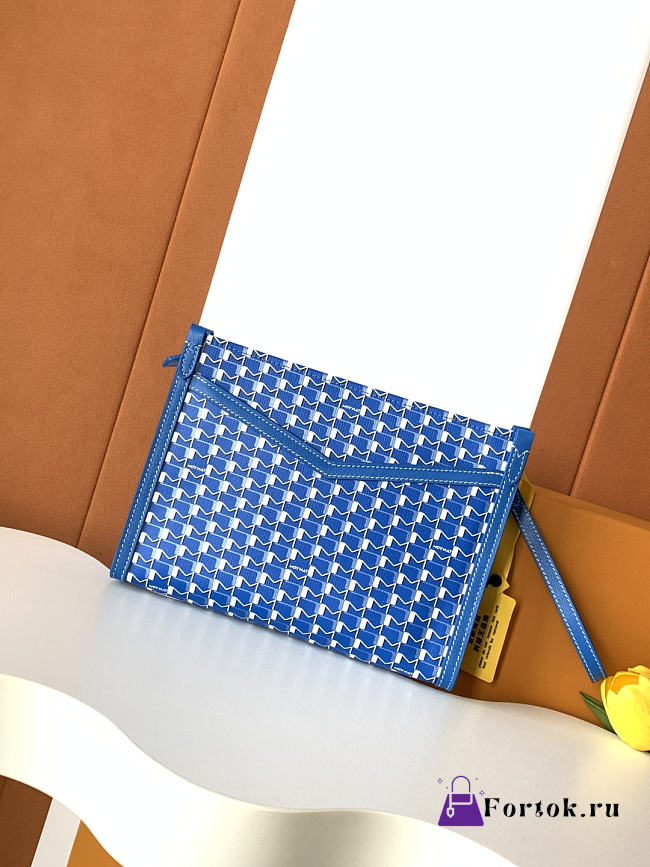 Fortok Moynat Nomade Pouch Blue 25.5 x 18 x 6.5 cm - 1