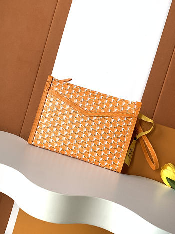 Fortok Moynat Nomade Pouch Orange 25.5 x 18 x 6.5 cm