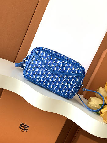 Fortok Moynat M-frame camera bag Blue 22x14x6.5cm