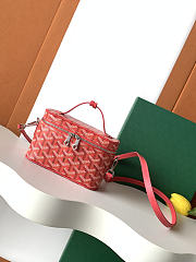 Fortok Goyard Muse Mini Vanity bag Red goyardine canvas 16 x 8 x 10cm - 1