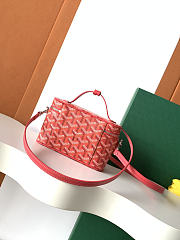 Fortok Goyard Muse Mini Vanity bag Red goyardine canvas 16 x 8 x 10cm - 2
