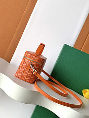 Fortok Goyard Muse Mini Vanity bag Orange goyardine canvas 16 x 8 x 10cm - 3