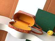 Fortok Goyard Muse Mini Vanity bag Orange goyardine canvas 16 x 8 x 10cm - 5