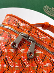 Fortok Goyard Muse Mini Vanity bag Orange goyardine canvas 16 x 8 x 10cm - 6