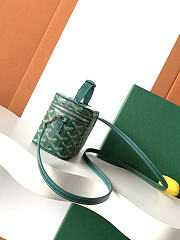 Fortok Goyard Muse Mini Vanity bag Green goyardine canvas 16 x 8 x 10cm - 2