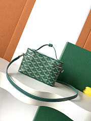 Fortok Goyard Muse Mini Vanity bag Green goyardine canvas 16 x 8 x 10cm - 3