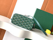 Fortok Goyard Muse Mini Vanity bag Green goyardine canvas 16 x 8 x 10cm - 5