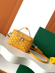 Fortok Goyard Muse Mini Vanity bag Yellow goyardine canvas 16 x 8 x 10cm  - 1