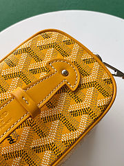 Fortok Goyard Muse Mini Vanity bag Yellow goyardine canvas 16 x 8 x 10cm  - 2