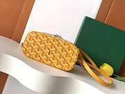 Fortok Goyard Muse Mini Vanity bag Yellow goyardine canvas 16 x 8 x 10cm  - 5