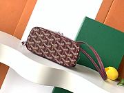 Fortok Goyard Muse Mini Vanity bag Burgundy goyardine canvas 16 x 8 x 10cm - 4