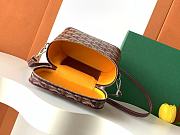 Fortok Goyard Muse Mini Vanity bag Burgundy goyardine canvas 16 x 8 x 10cm - 5