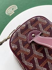 Fortok Goyard Muse Mini Vanity bag Burgundy goyardine canvas 16 x 8 x 10cm - 2