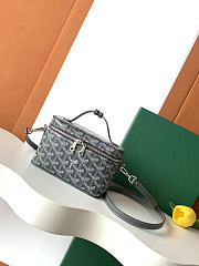 Fortok Goyard Muse Mini Vanity bag Grey goyardine canvas 16 x 8 x 10cm  - 1