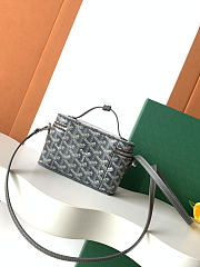 Fortok Goyard Muse Mini Vanity bag Grey goyardine canvas 16 x 8 x 10cm  - 6