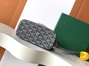 Fortok Goyard Muse Mini Vanity bag Grey goyardine canvas 16 x 8 x 10cm  - 4