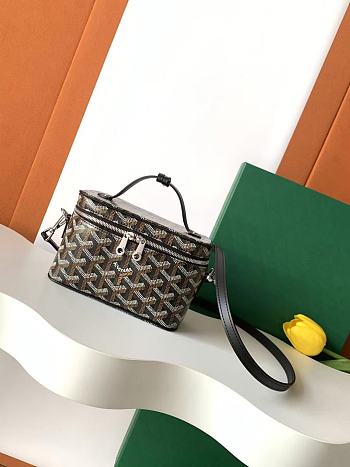 Fortok Goyard Muse Mini Vanity bag Black goyardine canvas 16 x 8 x 10cm