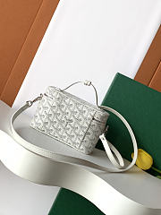 Fortok Goyard Muse Mini Vanity bag White goyardine canvas 16 x 8 x 10cm - 2