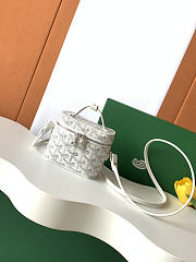 Fortok Goyard Muse Nano Vanity case white Goyardine canvas 11 x 6.5 x 9cm - 1