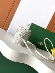 Fortok Goyard Muse Nano Vanity case white Goyardine canvas 11 x 6.5 x 9cm - 3