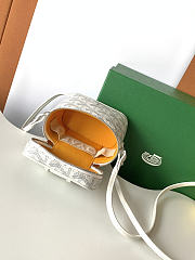 Fortok Goyard Muse Nano Vanity case white Goyardine canvas 11 x 6.5 x 9cm - 4