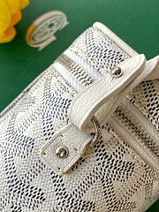 Fortok Goyard Muse Nano Vanity case white Goyardine canvas 11 x 6.5 x 9cm - 5