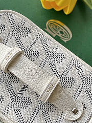 Fortok Goyard Muse Nano Vanity case white Goyardine canvas 11 x 6.5 x 9cm - 6