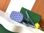Fortok Goyard Muse Nano Vanity case Light Blue Goyardine canvas 11 x 6.5 x 9cm - 5