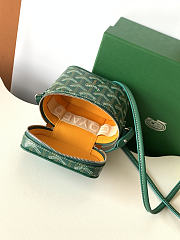 Fortok Goyard Muse Nano Vanity case Green Goyardine canvas 11 x 6.5 x 9cm - 4
