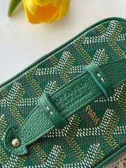 Fortok Goyard Muse Nano Vanity case Green Goyardine canvas 11 x 6.5 x 9cm - 6
