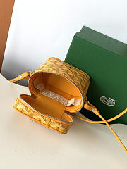 Fortok Goyard Muse Nano Vanity case Yellow Goyardine canvas 11 x 6.5 x 9cm - 2