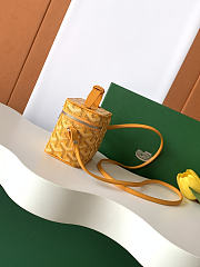 Fortok Goyard Muse Nano Vanity case Yellow Goyardine canvas 11 x 6.5 x 9cm - 3